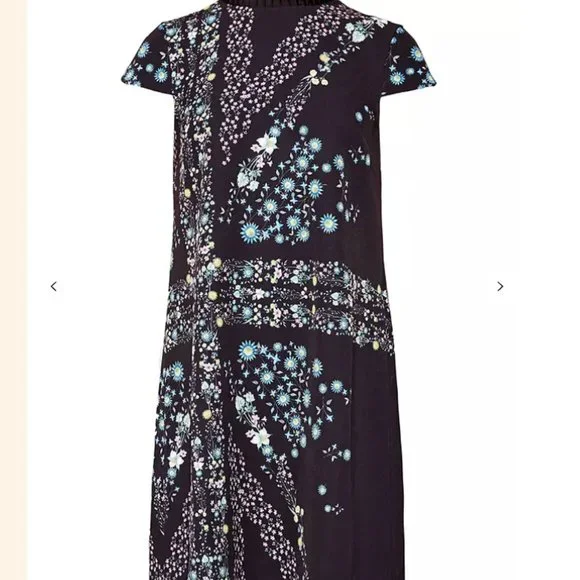 Ted Baker Abbew Unity Flag Print Tunic Dress in Black size 2 nwot - Picture 4 of 9